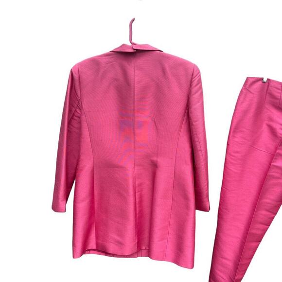Linda Allard Ellen Tracy Pink 100% Silk 5-Piece Skirt/Pant Suit Set - Picture 7 of 15